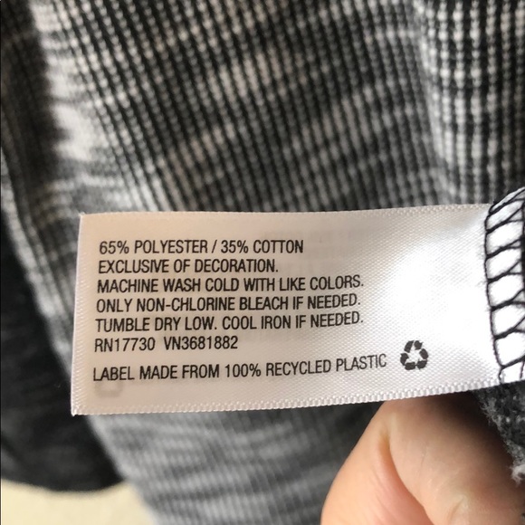 {Merona} -Size L- Grey and Black Long Sleeve Dress - Picture 3 of 5